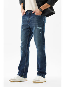 Snitch - Blue Light Distressed Comfortable Casual Jeans
