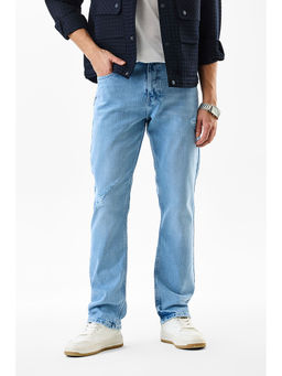 Snitch - Light Blue Light Distressed Comfortable Casual Jeans