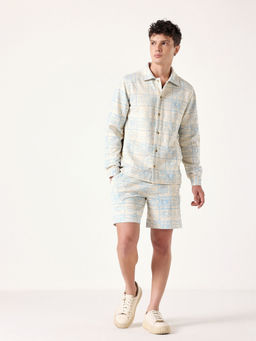 Muvazo - Cream Whimsy Grid Co-Ord