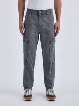 Pepe Jeans - Men Grey Straight Fit Mid Rise Cargo Jeans