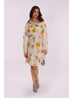 Poppi - Lupine Printed Shirt Dress
