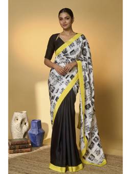 RACHNA - Satin Camera print Multi-Color Ready to Wear Saree
