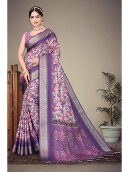 Tankori - Silk Contemporary Printed Stylish Purple Saree