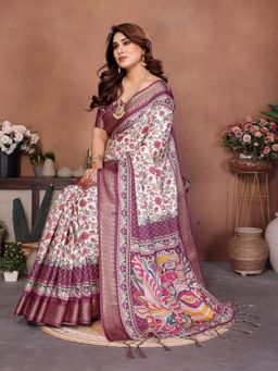 Tankori - Cotton Ethnic Print Comfortable Casual Wear Multi-Color Saree