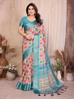 Tankori - Cotton Bandhej Leheriya Lightweight Summer Wear Multi-Color Saree