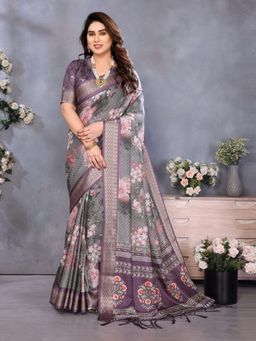 Tankori - Gajanand Silk Blend Rich Pallu Wedding Collection Magenta Saree