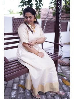 Putchi - Silk Cotton Woven Round Neckline Aarana Feeding Dress