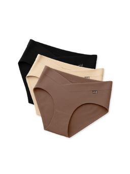 Putchi - Nylon Blend V-Cross Hipster Panty - Pack of 3 - Multi-Color