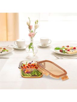 Peggy Oliver - Everyday 320Ml Square Glass Food Container with Pp Lid