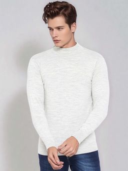 98 Degree North - Off White Stylish Men's Merino Wool Sweater