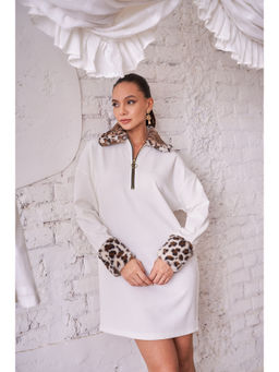 STTAVOSS - White Savanah Leopard Mini Dress