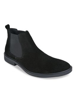 REGAL - Black Men Solid Suede Boots