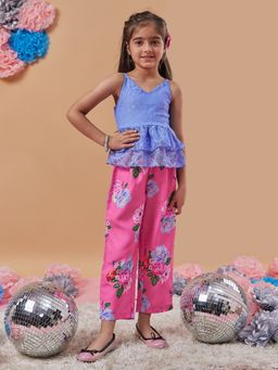 PSPeaches - Lace Blue Pant with Top For Girls (Set of 2)