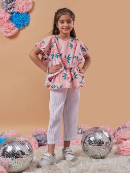 PSPeaches - Peach frill Pant with Top For Girls (Set of 2)