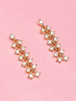 Estele - Good-Looking Gold-Plated Drop and Dangler Earrings with Crystal for Women