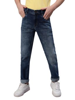 Cantabil - Boys Blue Solid Stretchable Jeans