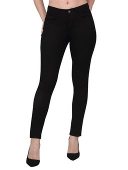 Cantabil - Women Black Solid Stretchable Jeans