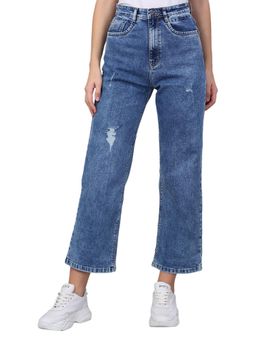 Cantabil - Women Blue Solid Stretchable Jeans