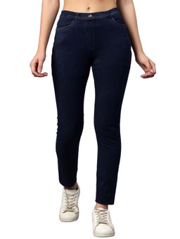 Cantabil - Women Dark Blue Solid Stretchable Jegging