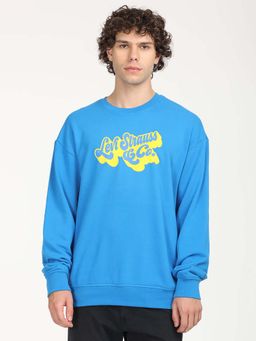 Levi's - Men Solid Dark Blue Crew Neck Sweatshirt