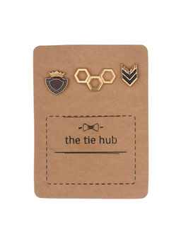 The Tie Hub - 3 Piece Gold Lapel Pin Combo