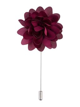 The Tie Hub - Burgundy Dahlia Flower Lapel Pin