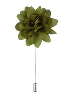 The Tie Hub - Olive Green Dahlia Flower Lapel Pin