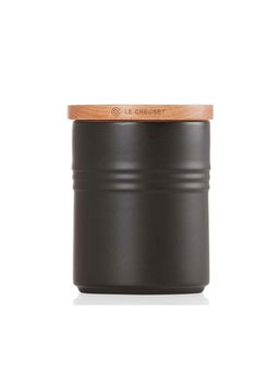 Le Creuset - Storage Jar with Wooden Lid-Black