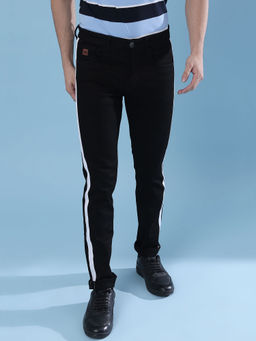 Campus Sutra - Men Side Striped Stylish Casual Denim Jeans