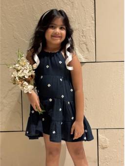 KOALA KIDZ - Girls Floral Organic Cotton A-Line Dress