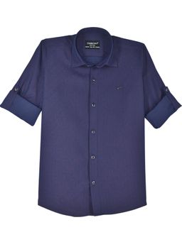 CHARCHIT - Boys Purple Full Sleeves Solid shirt