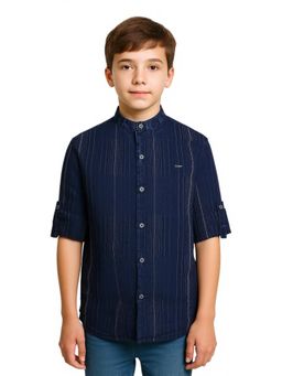 CHARCHIT - Boys Full Sleeves Textured Solid Casual Shirt