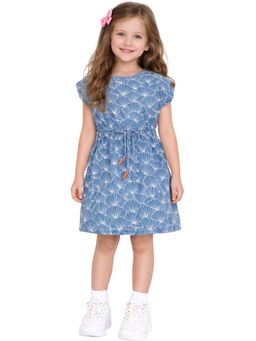 TotzTouch - Girls New Stylish Printed Rope Style Dress