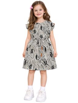 TotzTouch - Girls New Stylish Printed Rope Style Dress