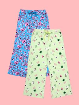 KiddoPanti - Girls Meadow Floral and Blossom Floral Printed Pyjamas (Pack of 2)