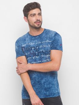 Being Human - Men Printed Navy Blue T-Shirt