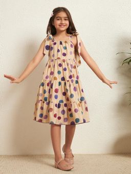 Bugandbees - Adjustable Polka Dots Tiered Dress