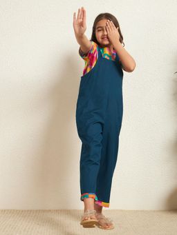 Bugandbees - Teal Jumpsuit With Short Top