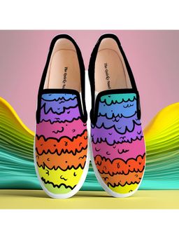The Quirky Naari - Color Melting Canvas Shoes Multi-Color