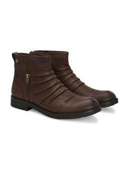Delize - Mens Brown Genuine Leather Ankle Casual Boots