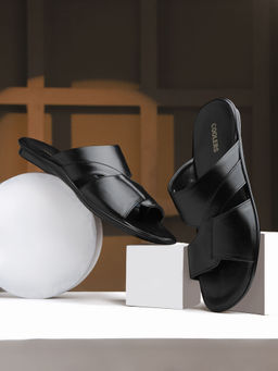 LIBERTY - Coolers Wakafit-1E Black Casual Sandal for Men