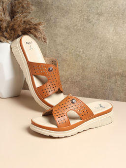 Yoho - Sdl 111 Slides for Women Featherlight Design Tan