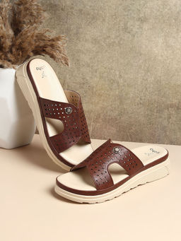 Yoho - Sdl 111 Slides for Women Featherlight Design Brown