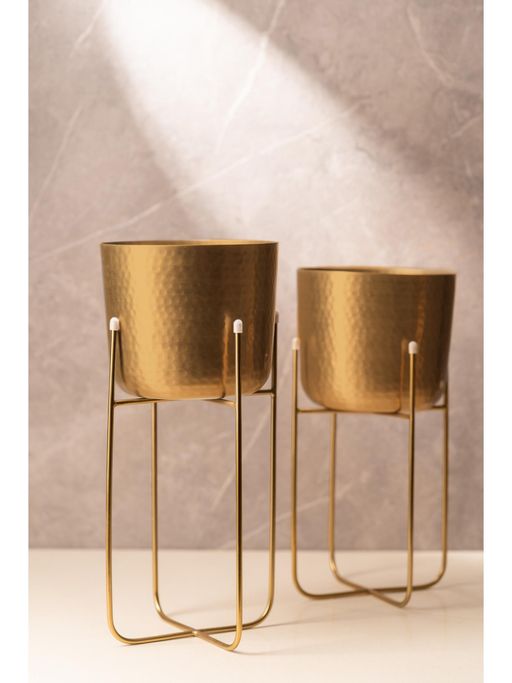 SG Home Artisanal Planter with Stand (Pack of 2)