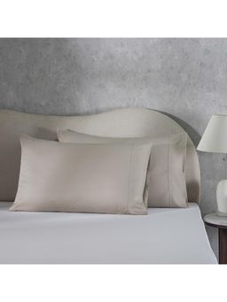 Maspar - Grey Solid Standard Cotton Pillow Covers (20X30 Inch)