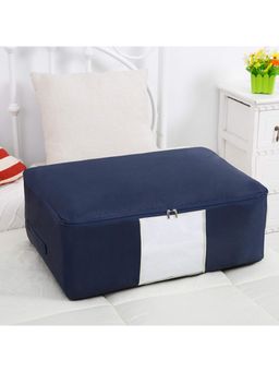 House of Quirk - Fabric Extra Large Oversized Handy Hamper Laundry Storage Bag - Navy Blue