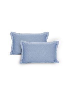 Maspar - Blue Soft & Stylish Cotton 2 Pillow Covers (20x30 inch)