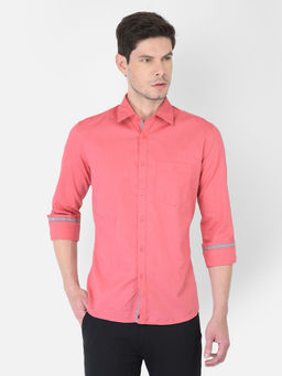 CRIMSOUNE CLUB - Men Pink Solid Shirt