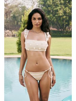 L'Ange - Irina Beige Crotchet Bikini Bra & Panty (Set of 2)