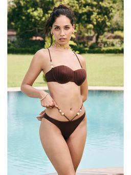 L'Ange - Svetla Dark Brown Bikini Bra & Panty (Set of 2)